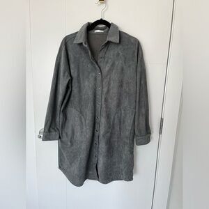Uchuu Montreal Faux suede Shirt dress / shacket